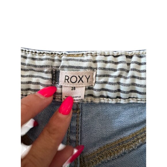 ROXY Women’s Buttondly Denim Shorts Size 28 - Picture 5 of 6